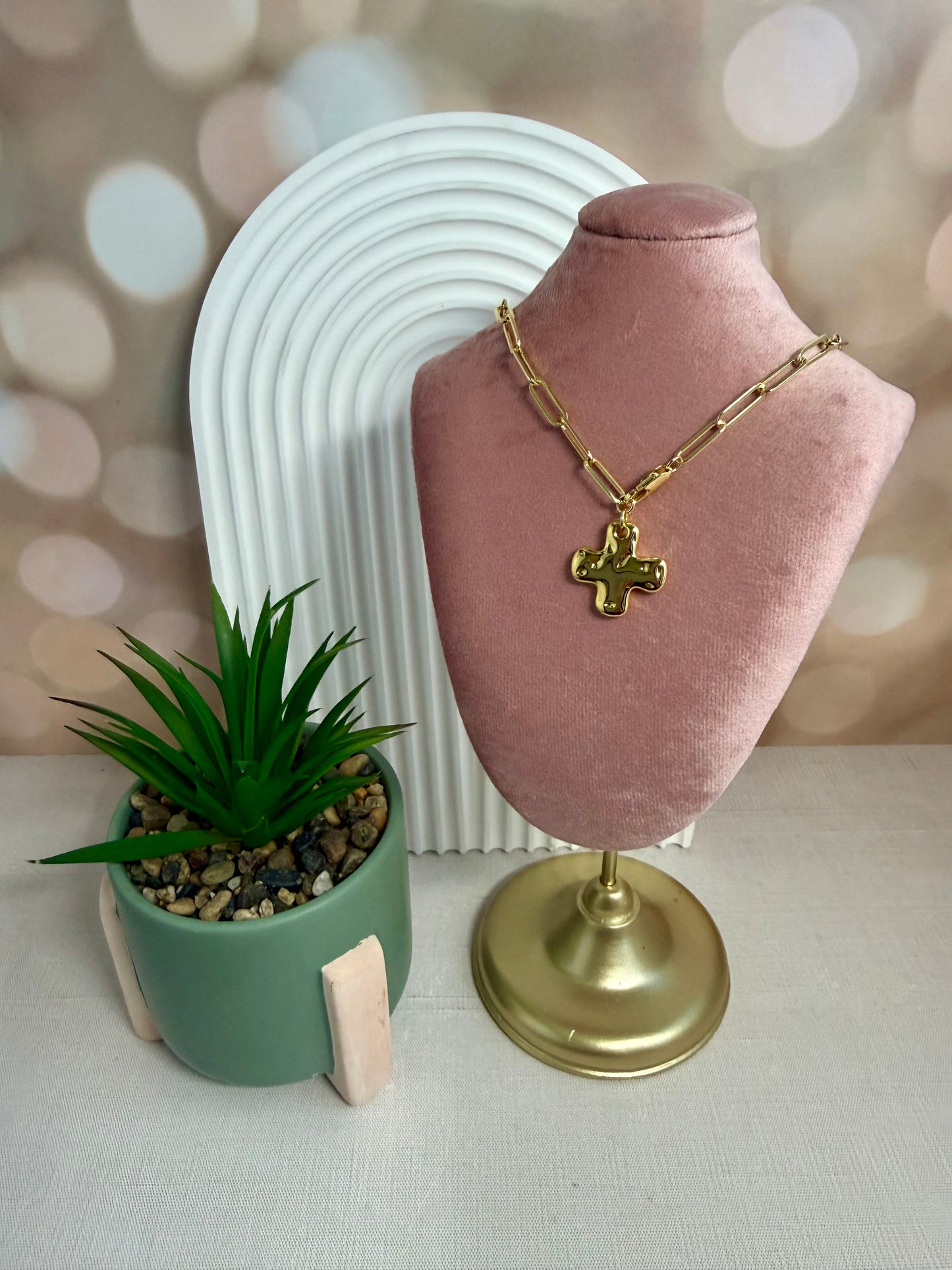 Molten Cross Necklace