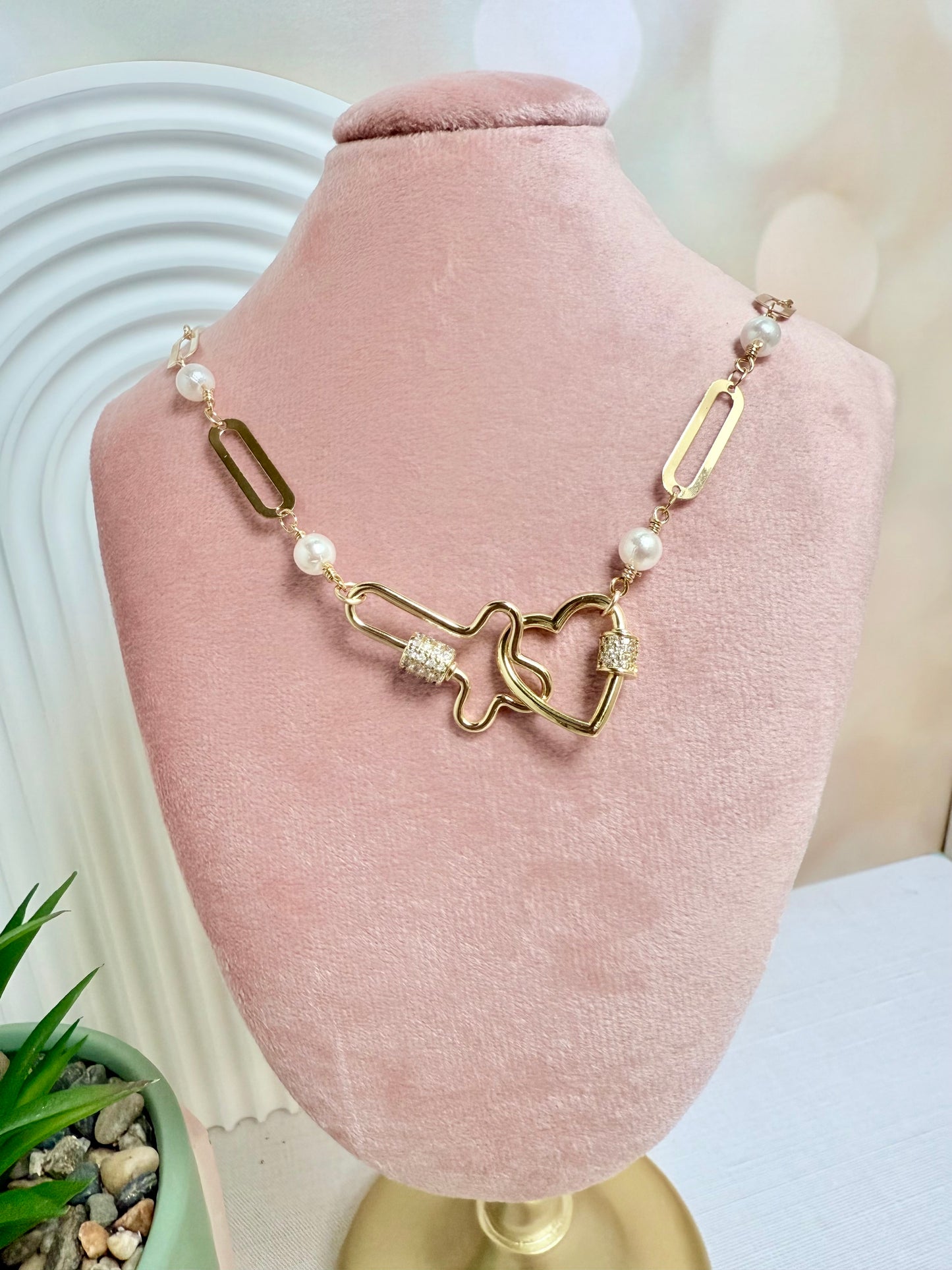 Heart and Cross Carabiner