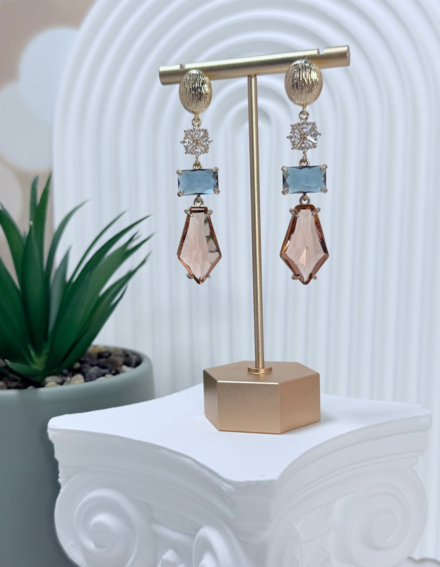 Navy and Rose Gemstone