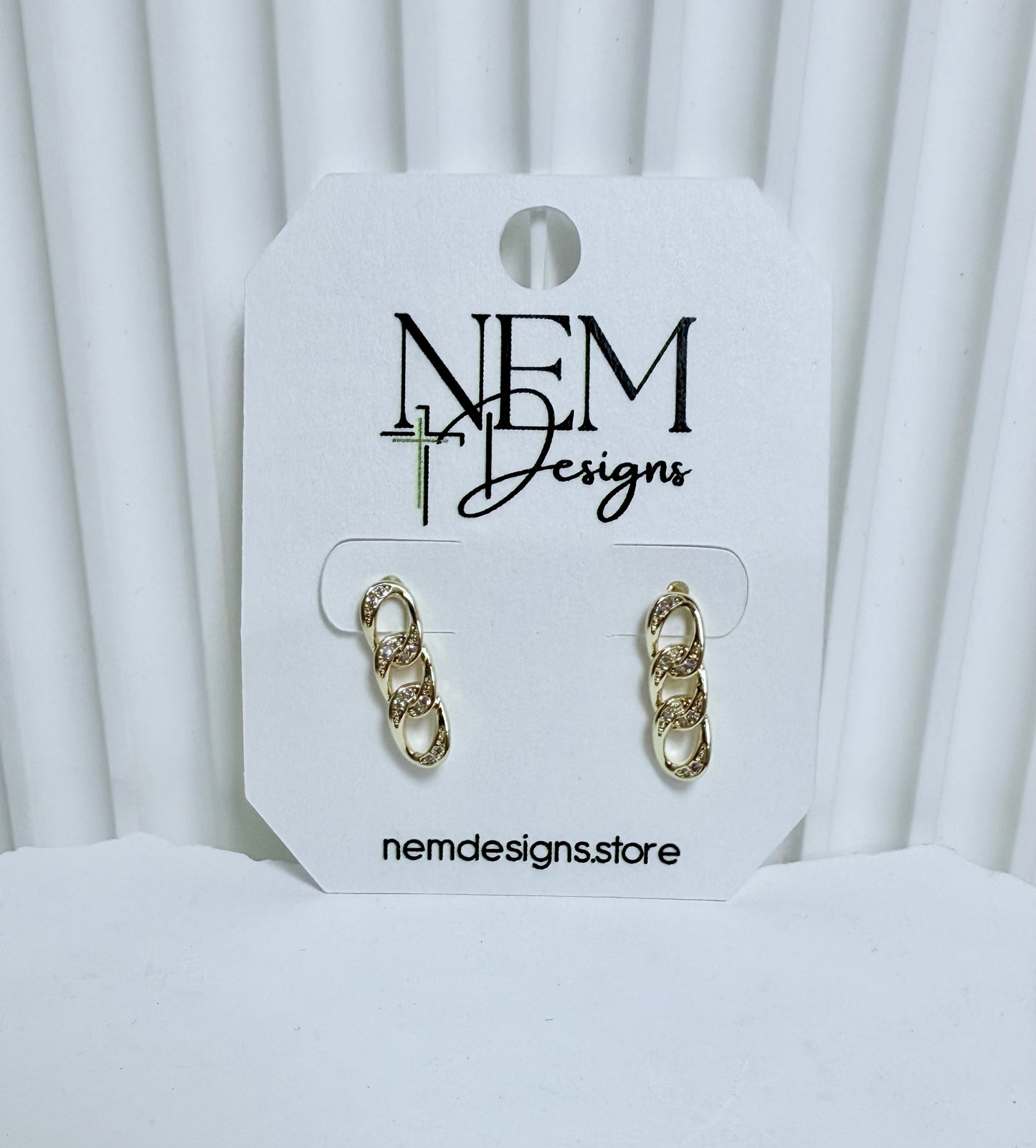 Gold Chain Stud