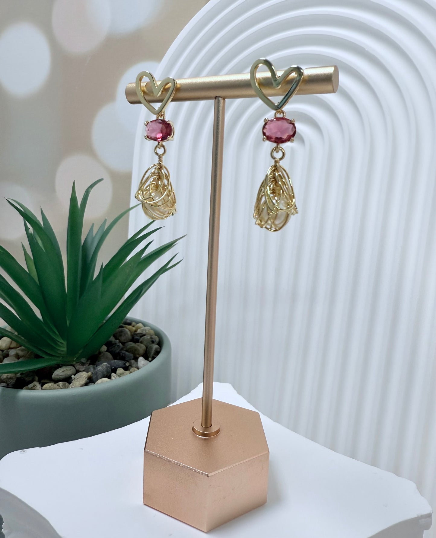 Rose and Pearl Heart