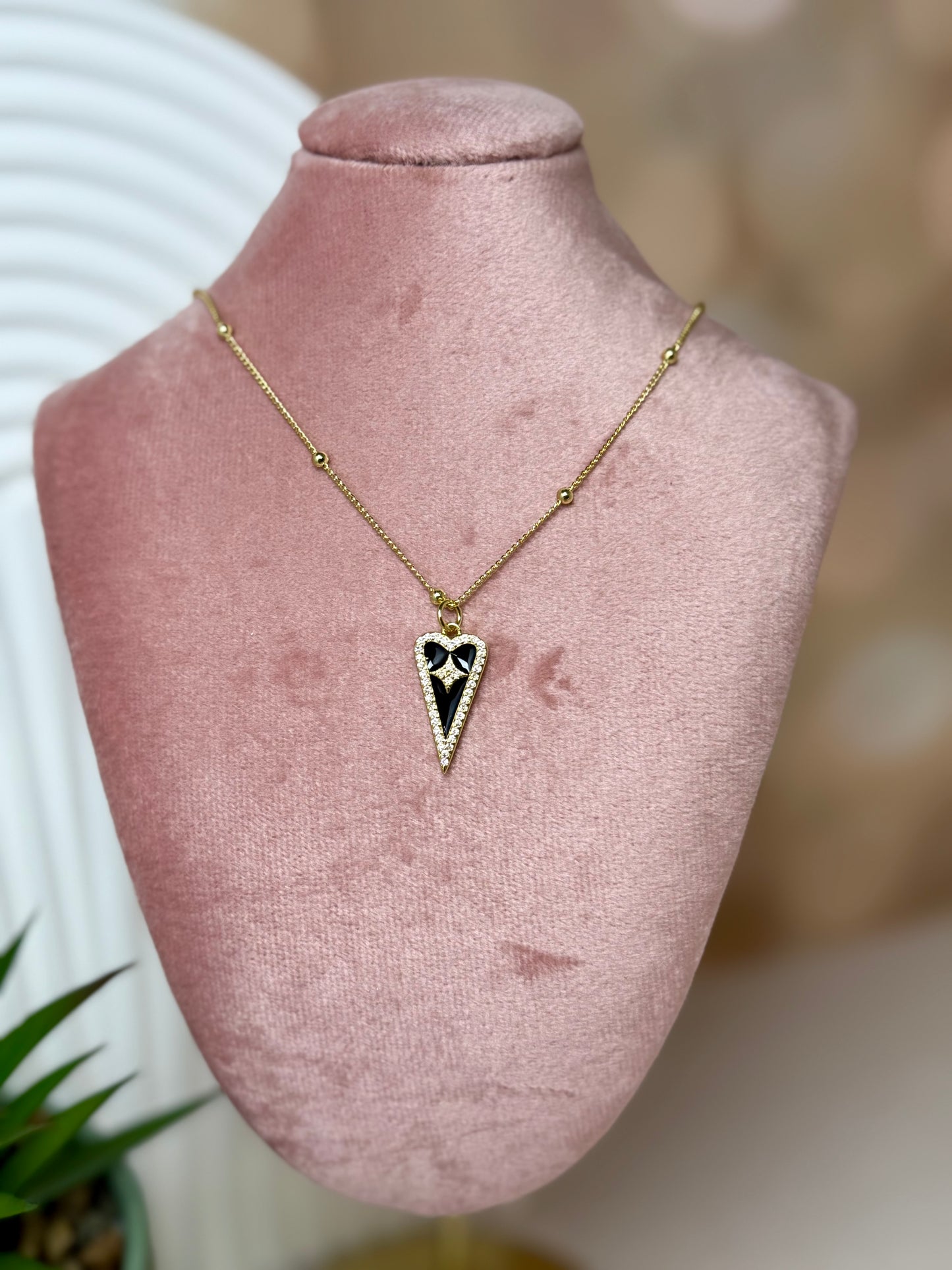 Black Enamel Heart