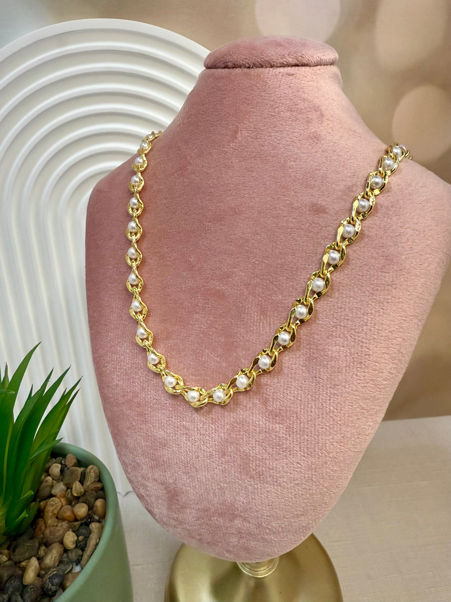 Chunky Gold and Pearl