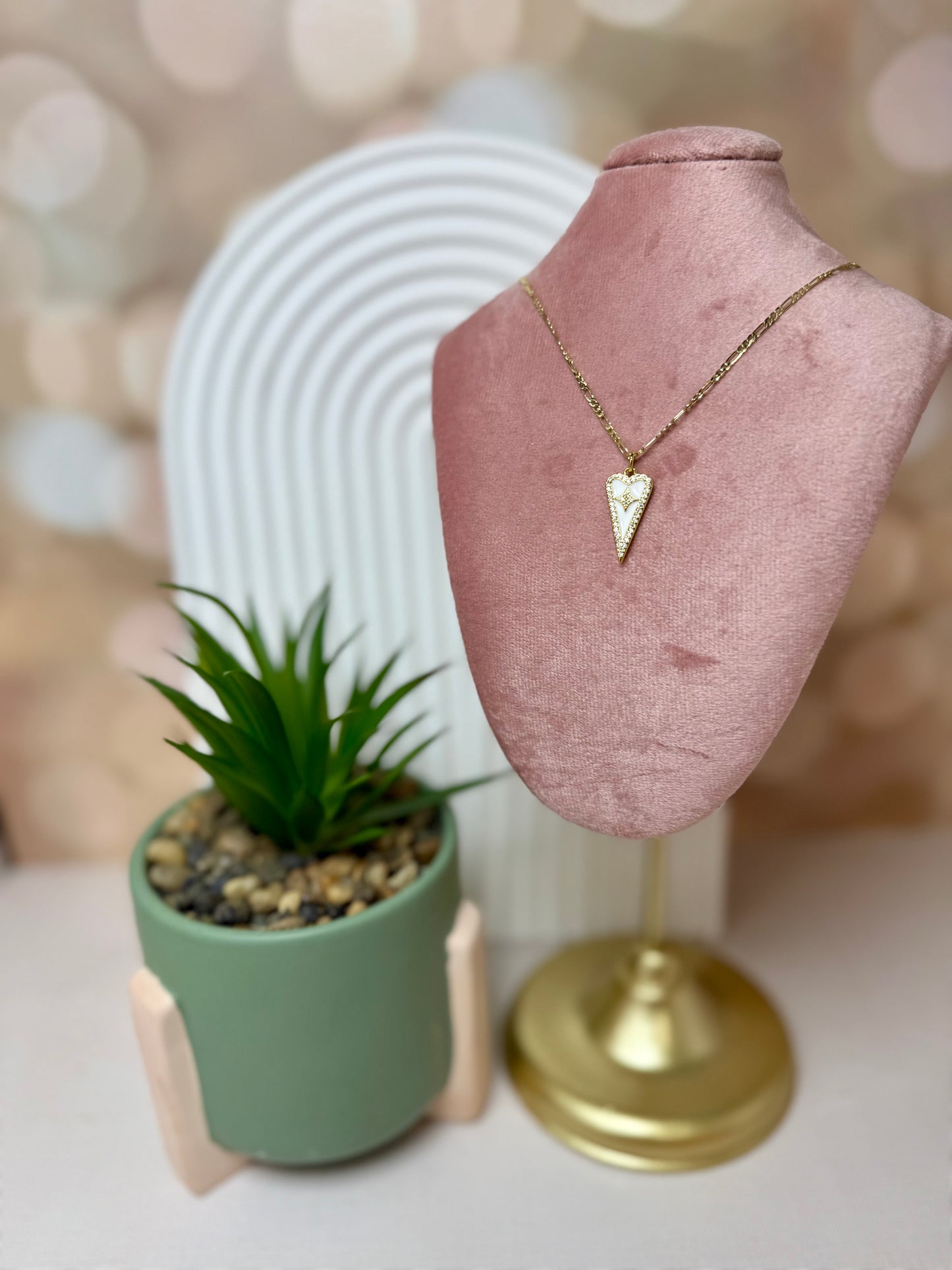 White Enamel Heart