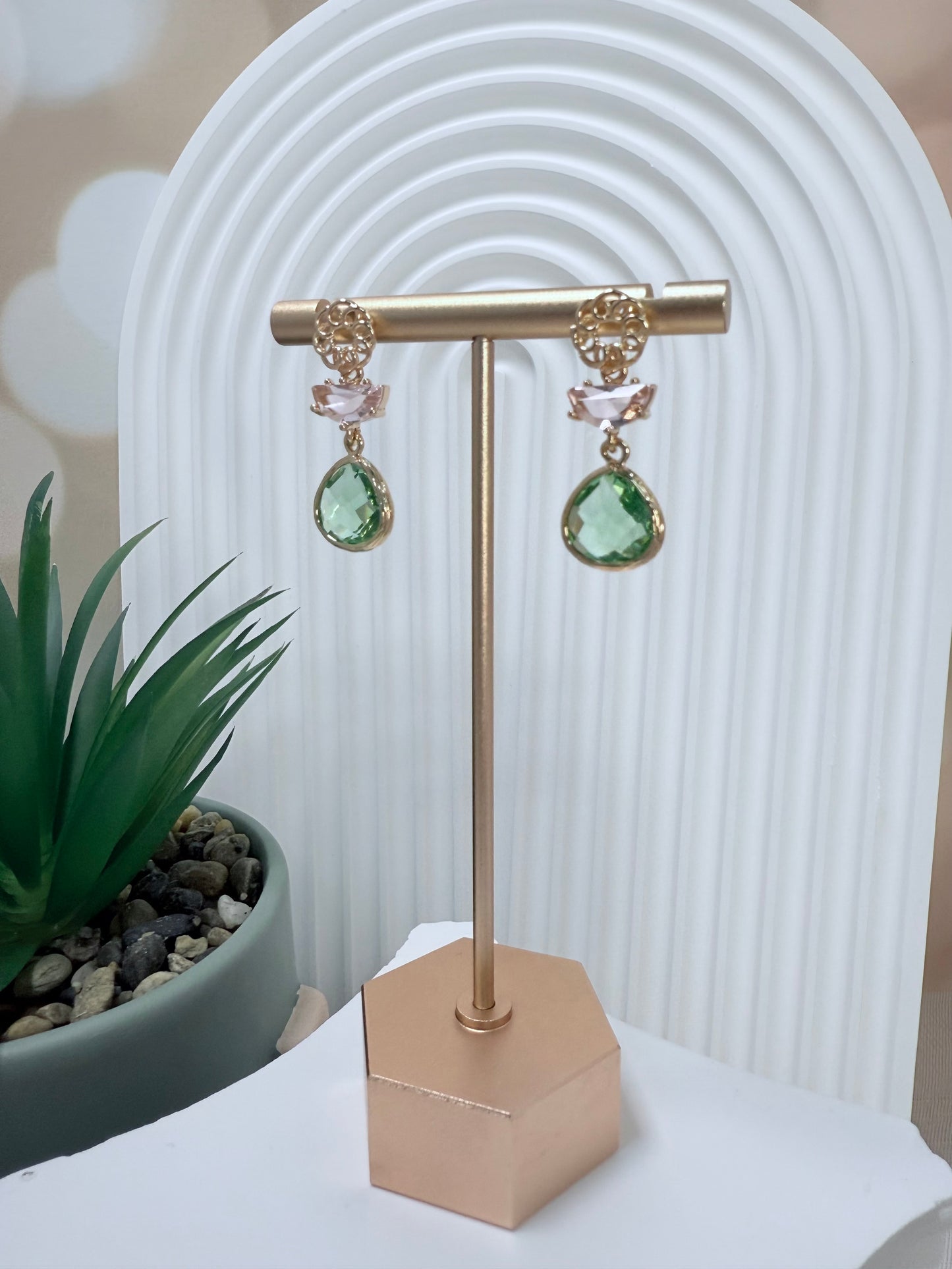 Pink and Green Gemstone