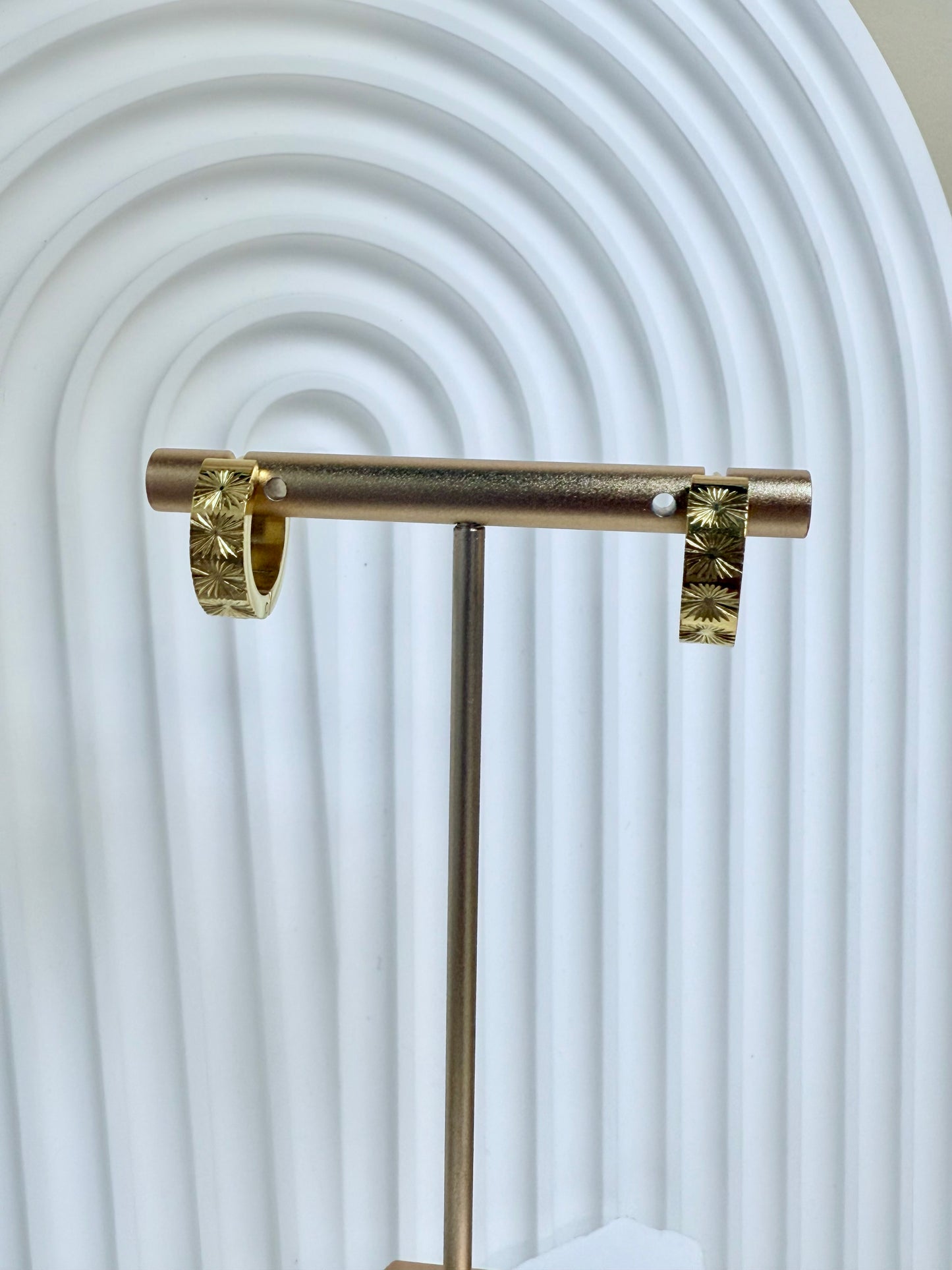 Star Etch Hoop