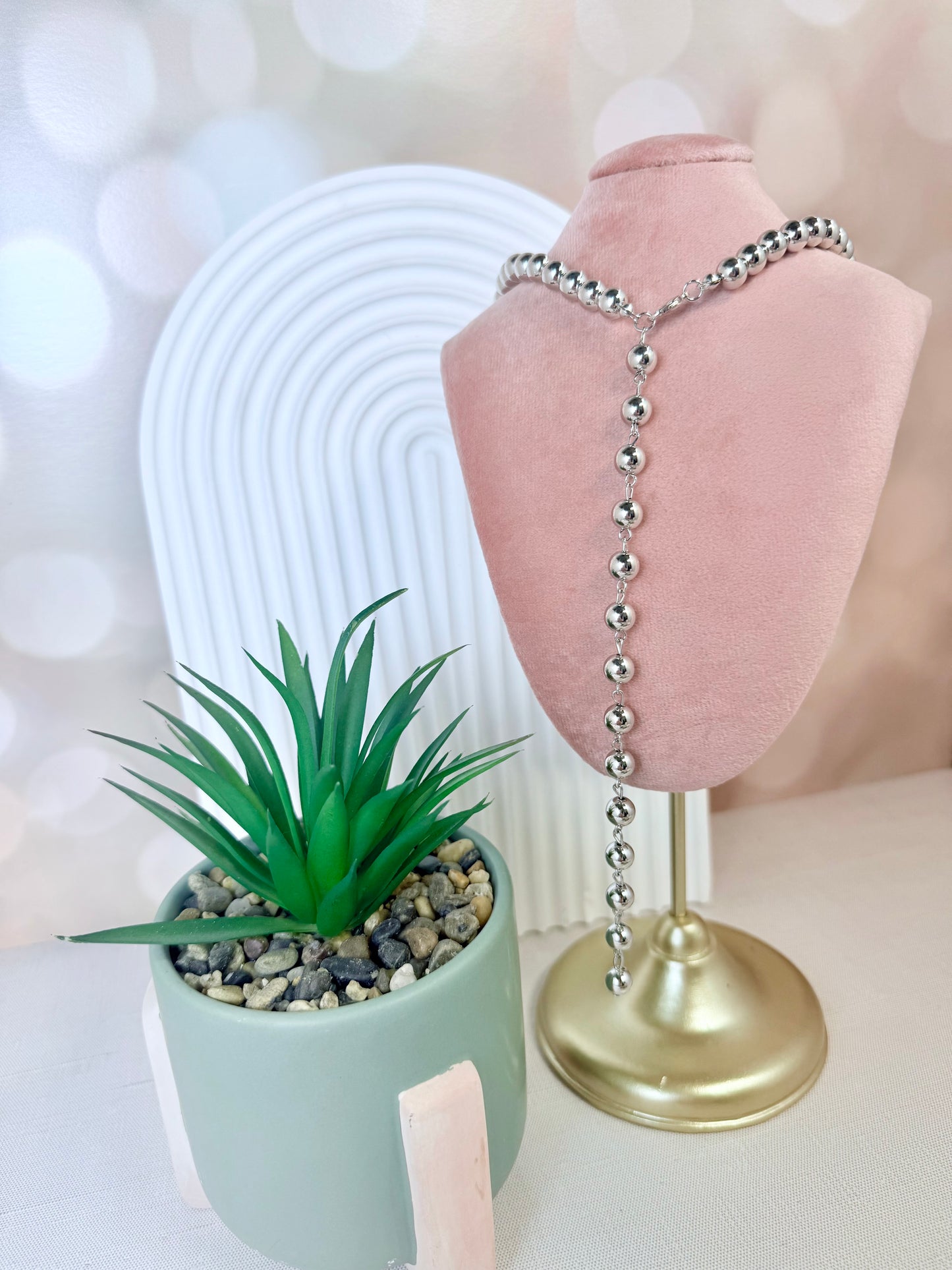 Silver Drop Necklace