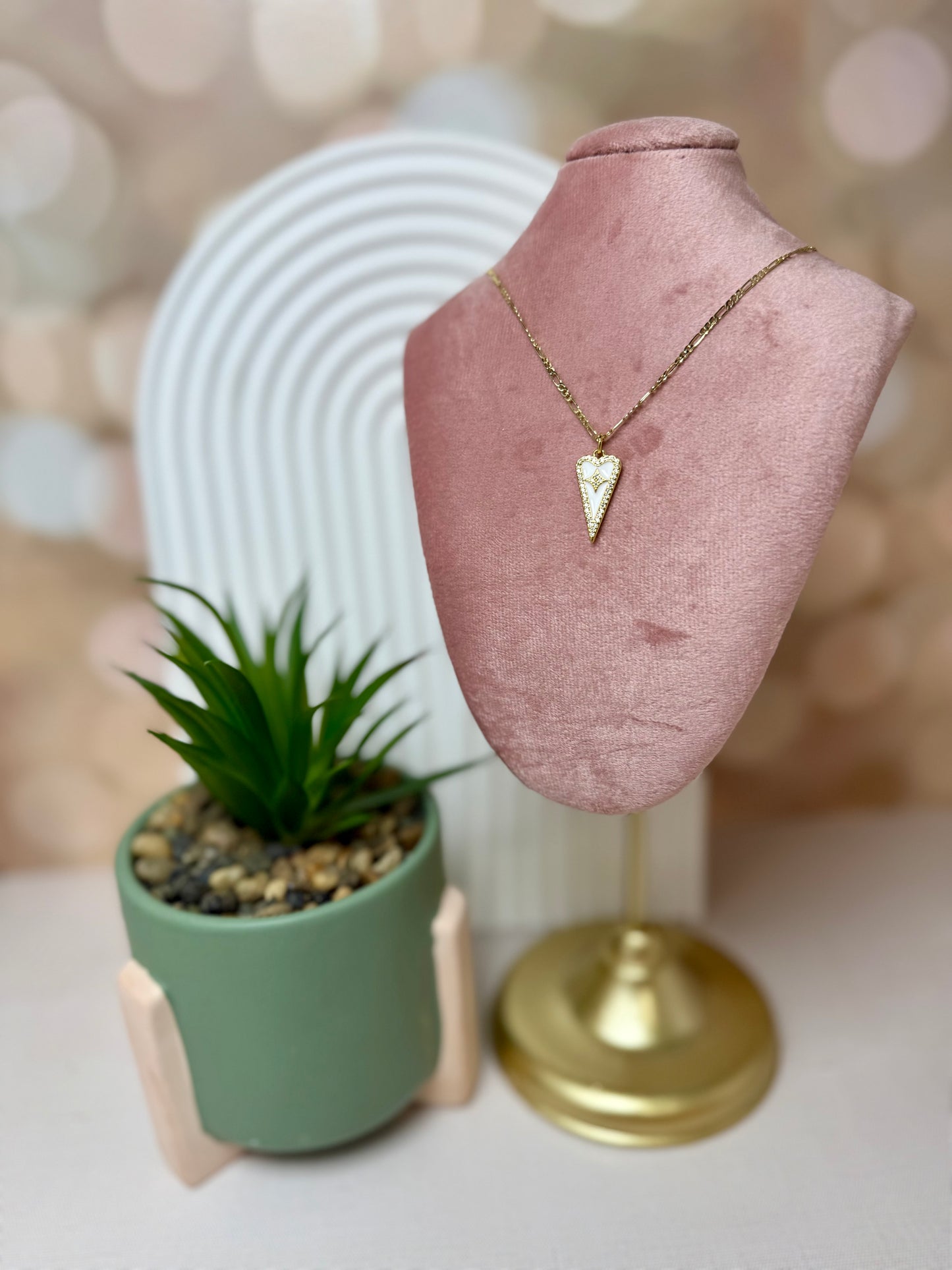White Enamel Heart
