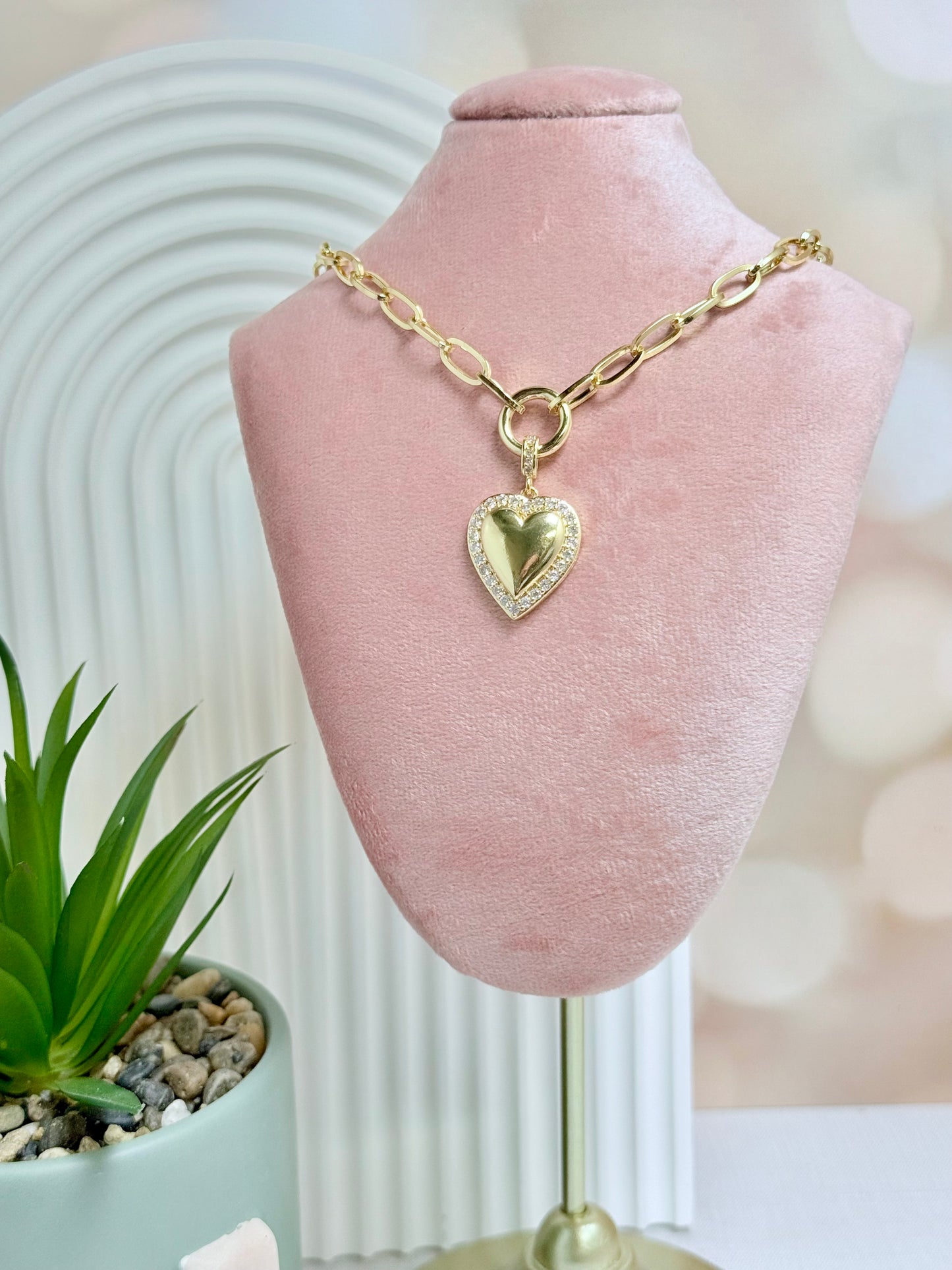Chunky Gold Heart