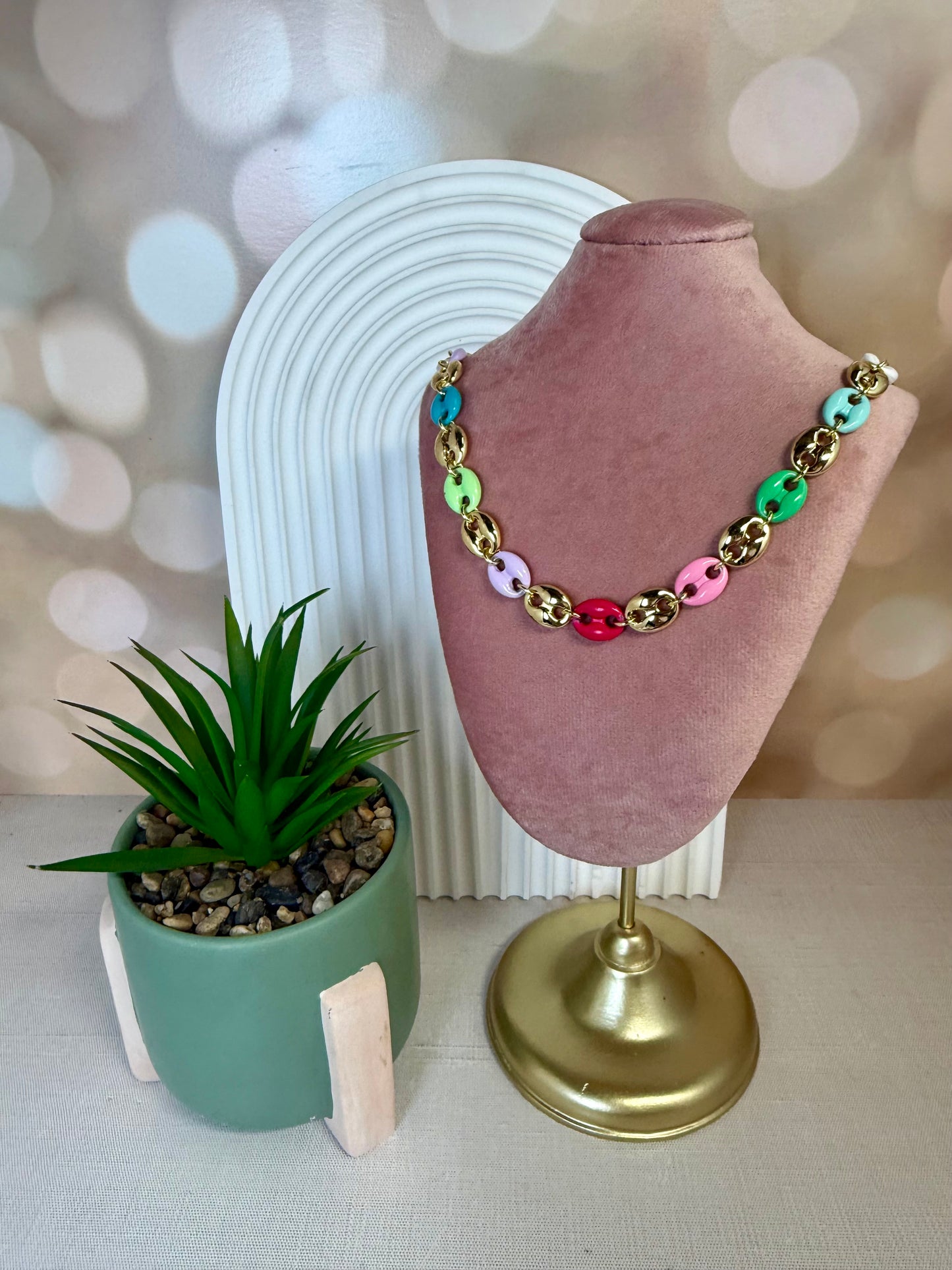 Pink Pig Nose Necklace