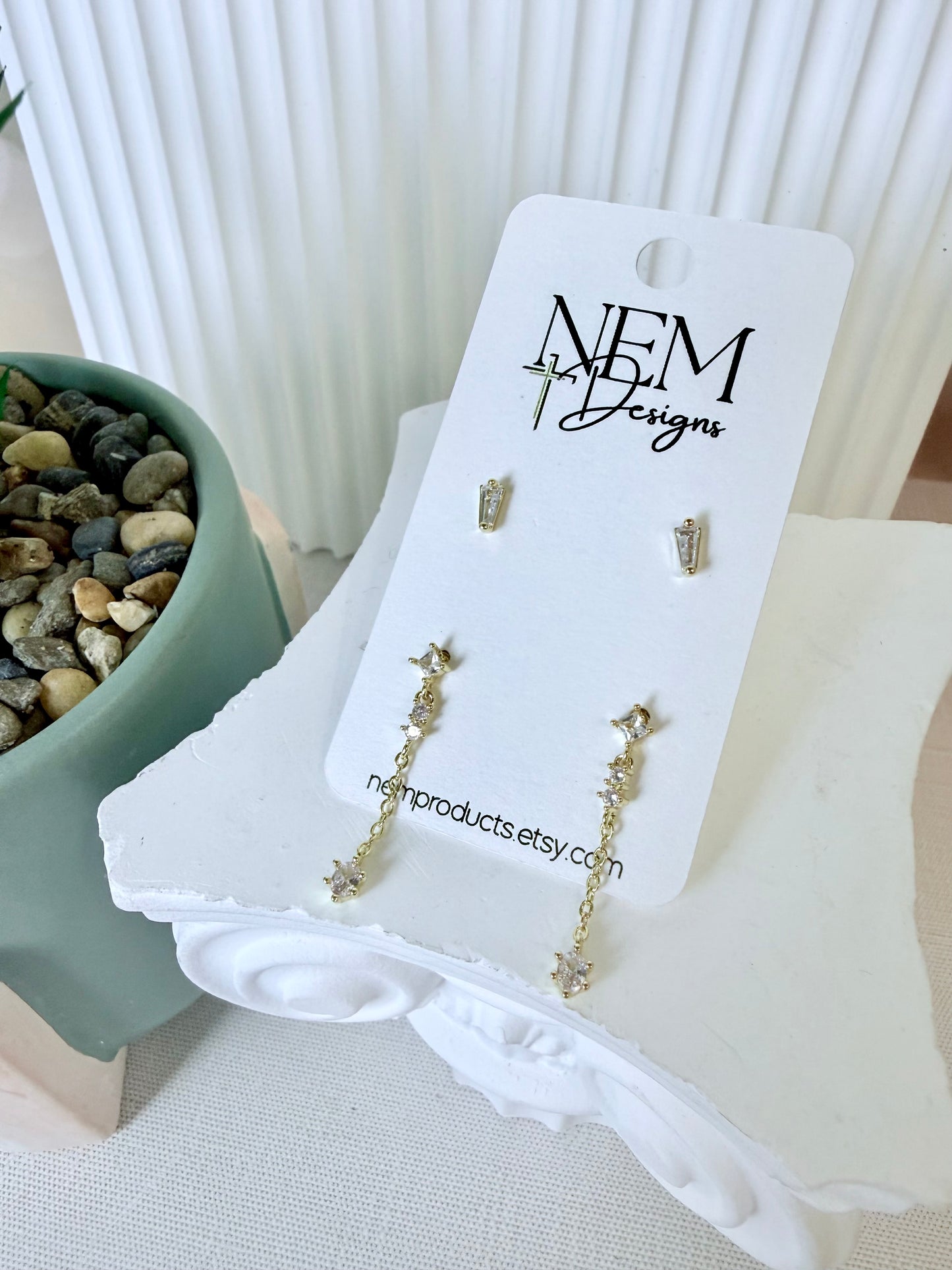 Rectangle Earring Set