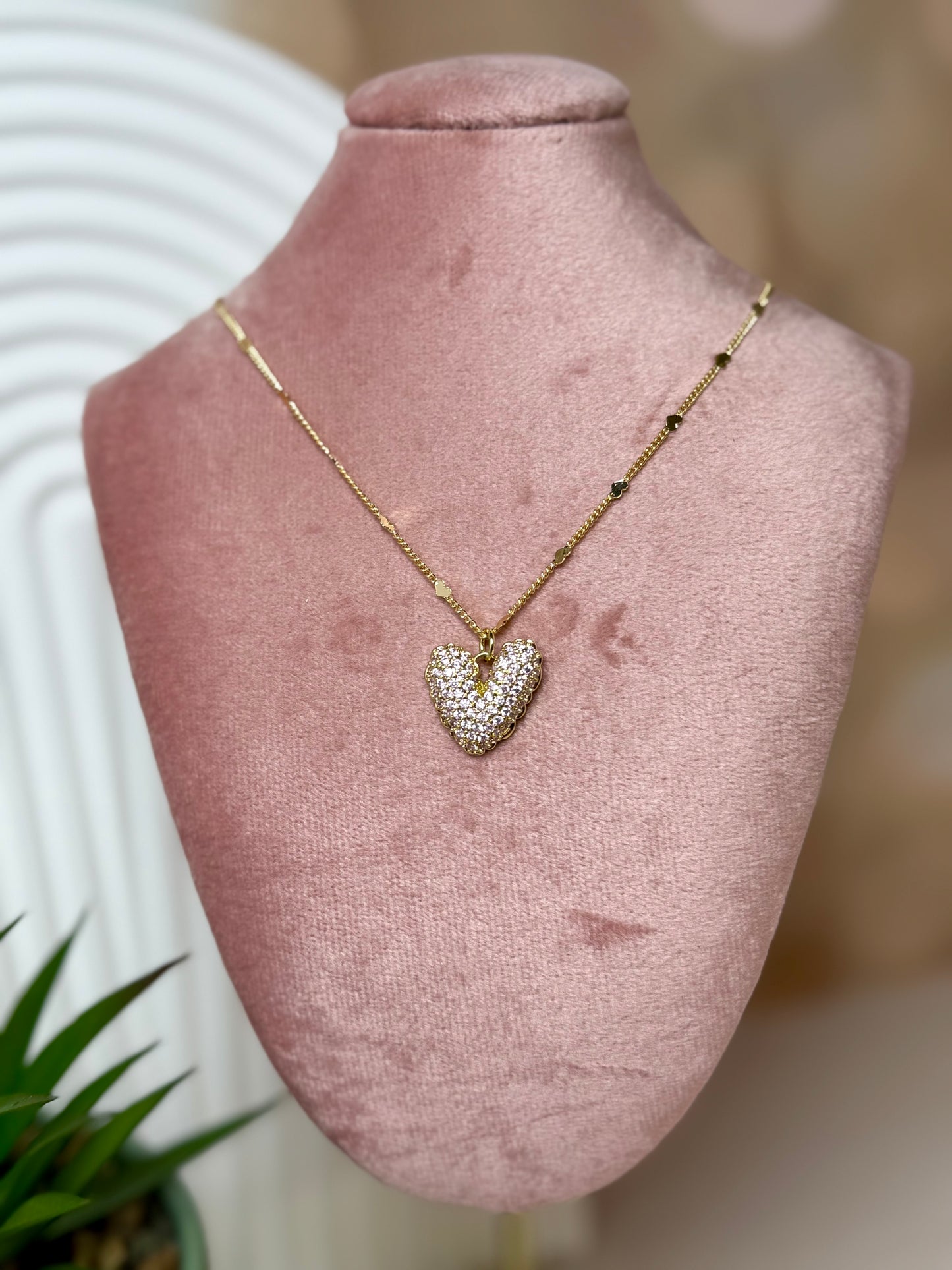 Pink Stone Bubble Heart