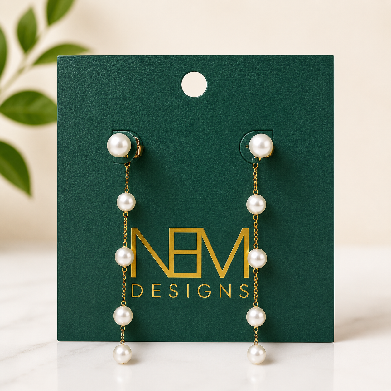 Pearl Chain Drop Earring