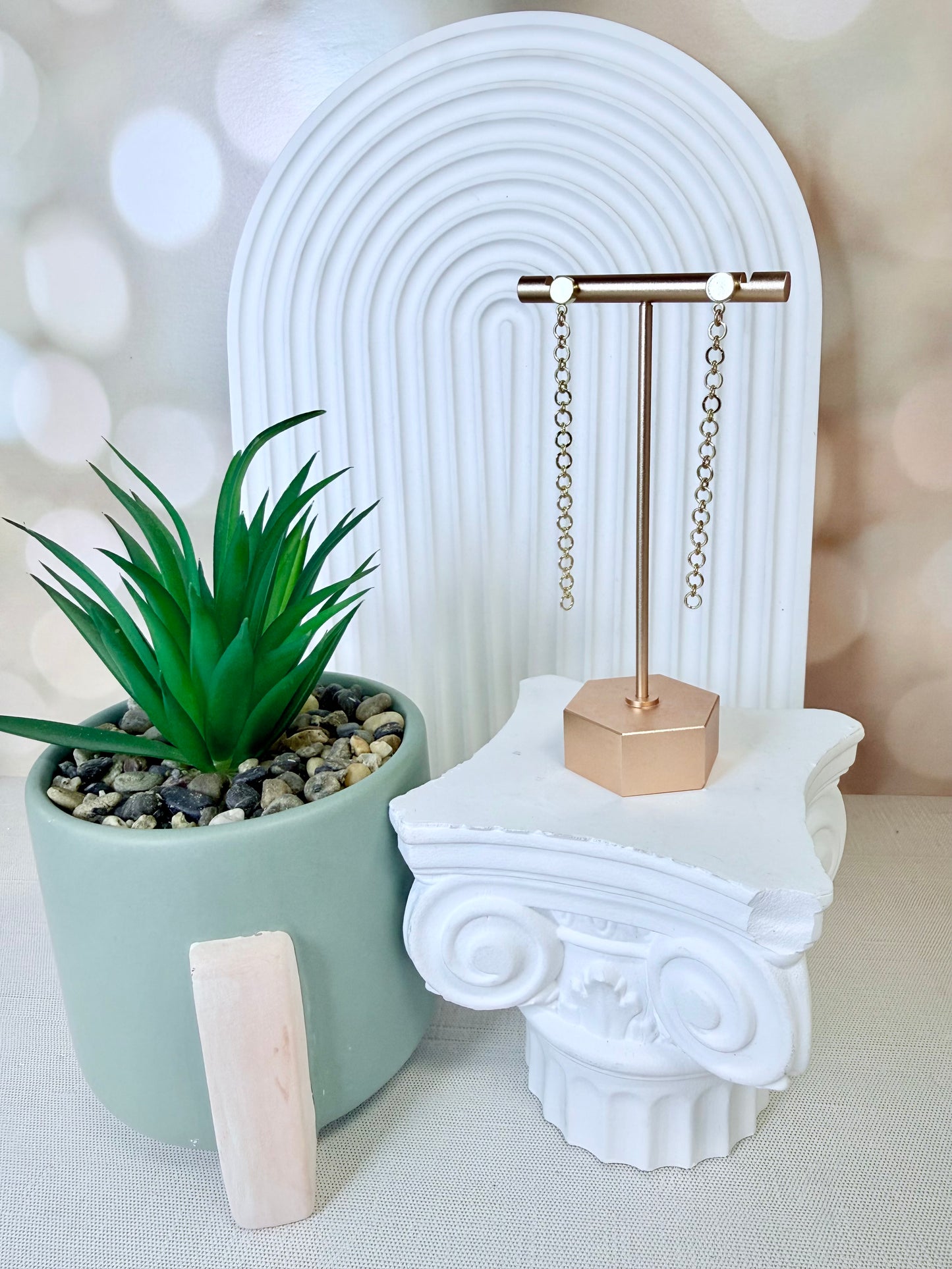 Circle Chain Earring Drop