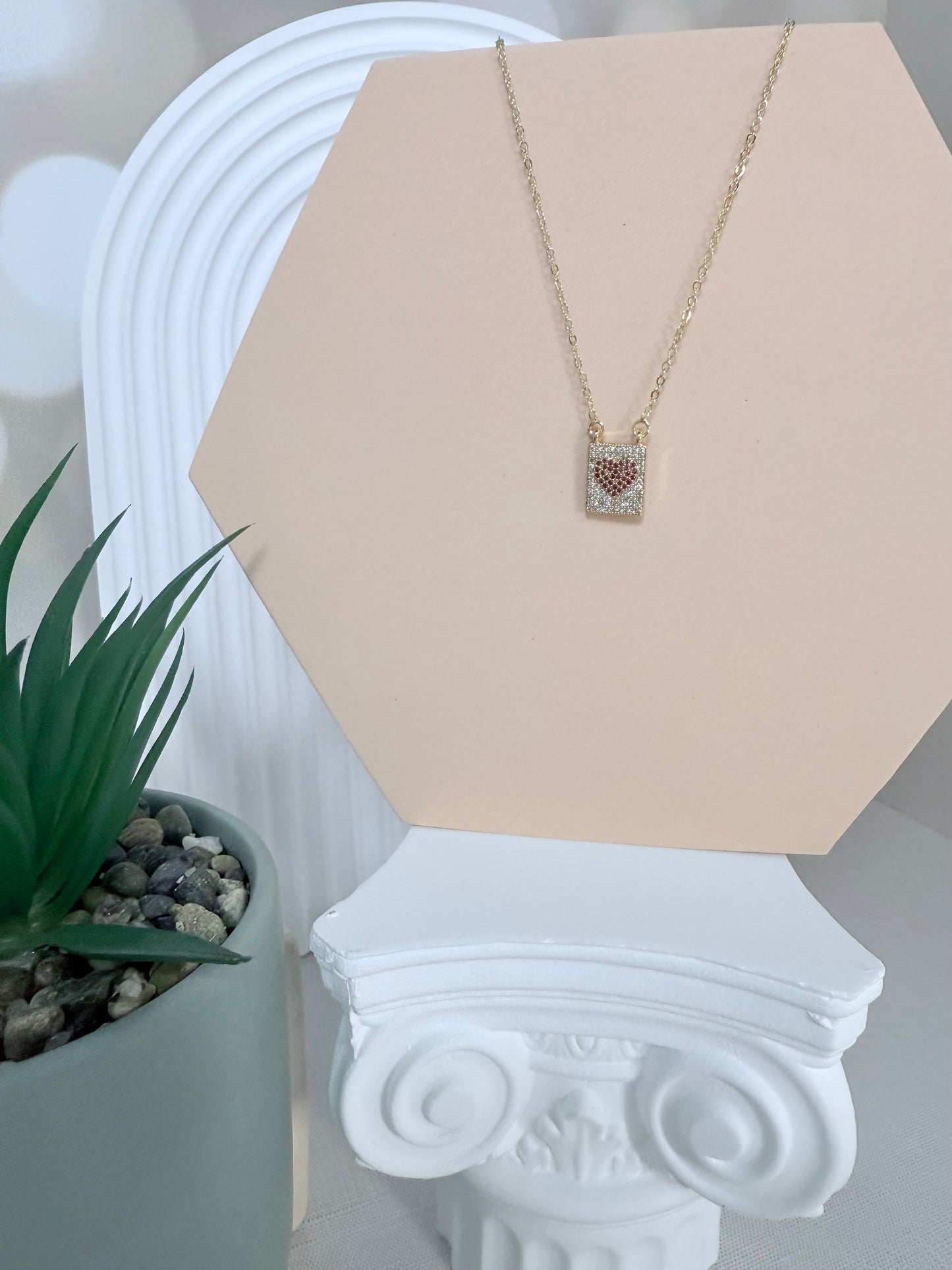 Rectangle Pink Heart