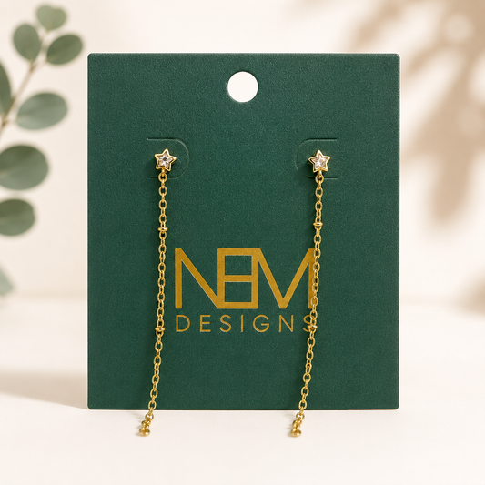 Star Satellite Drop Earring