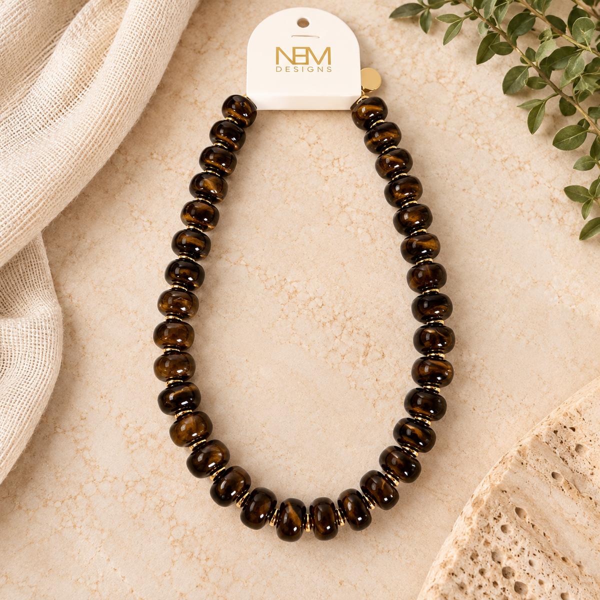 Brown Beaded Necklace
