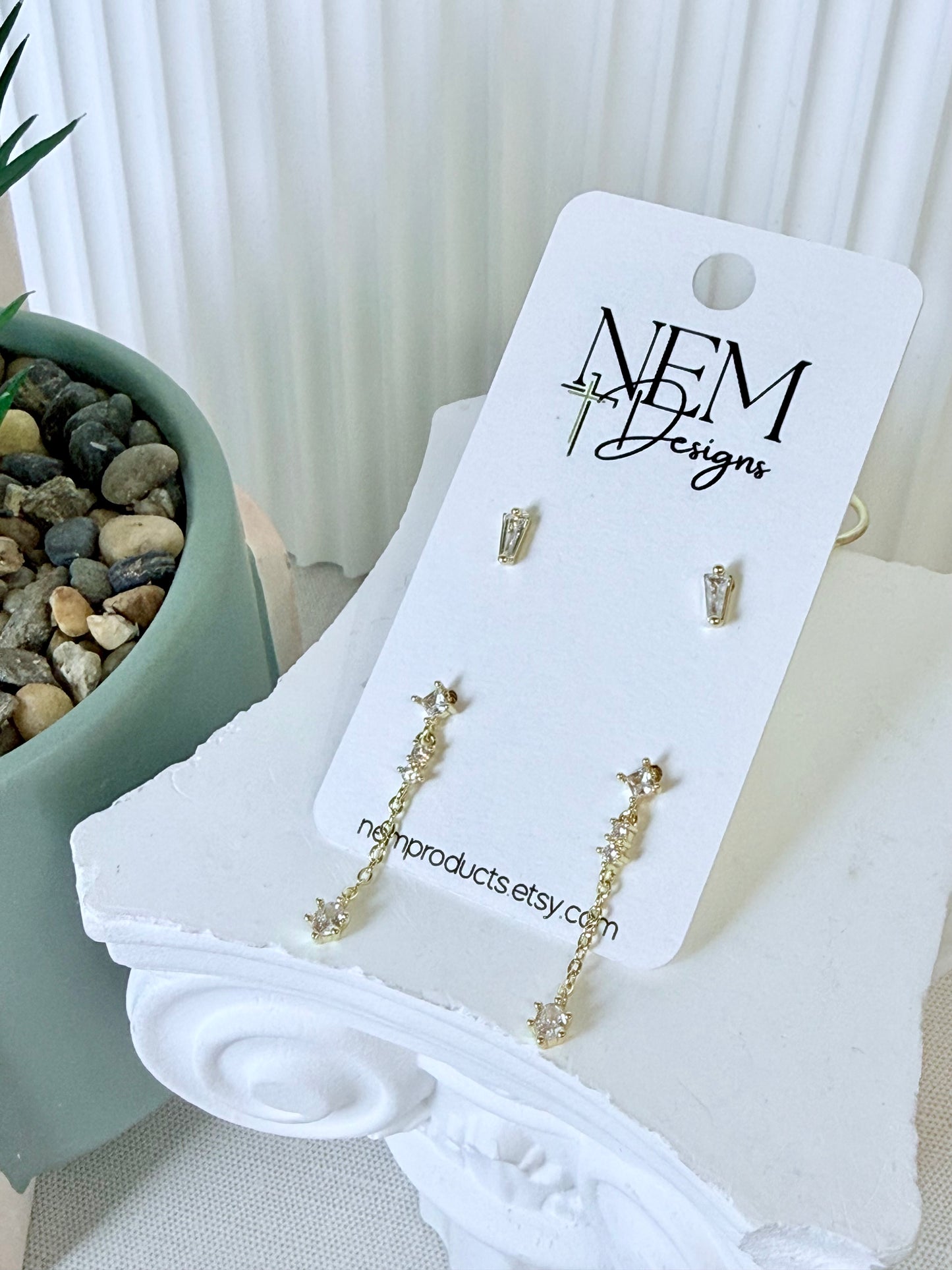 Rectangle Earring Set