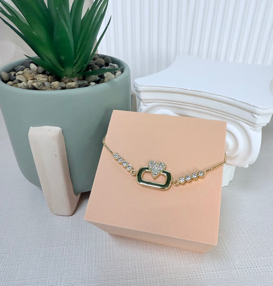 Rectangle Heart Bracelet