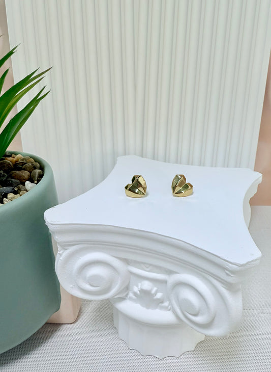 Geometric Heart Studs