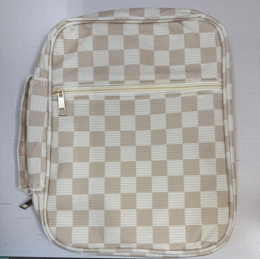 Tan Checker Bible Cover