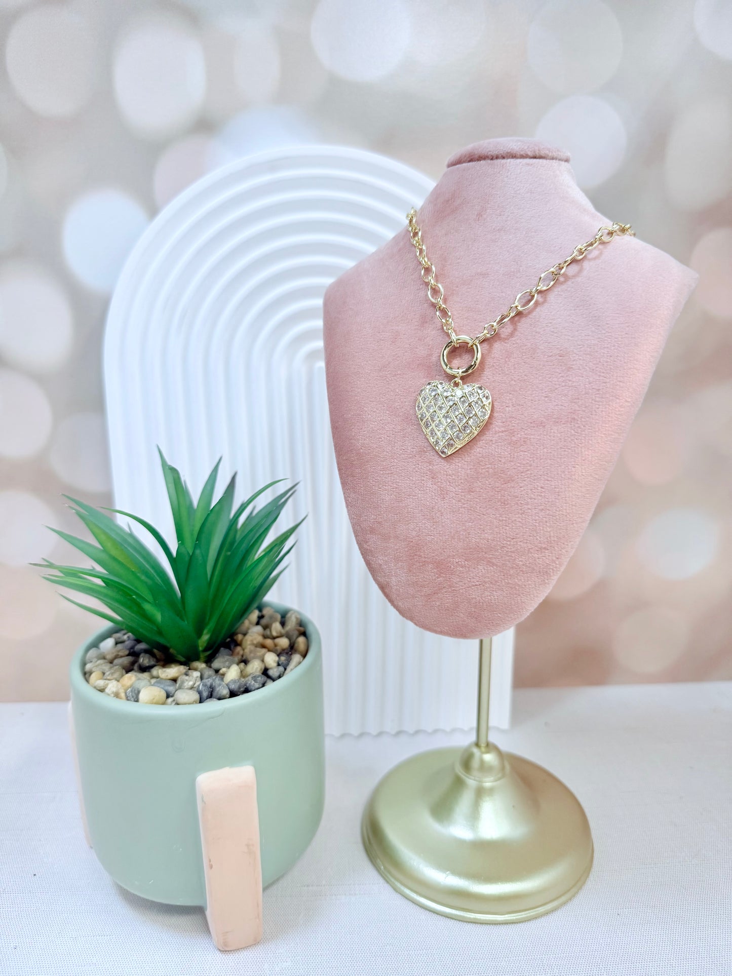 Chunky Gemstone Heart