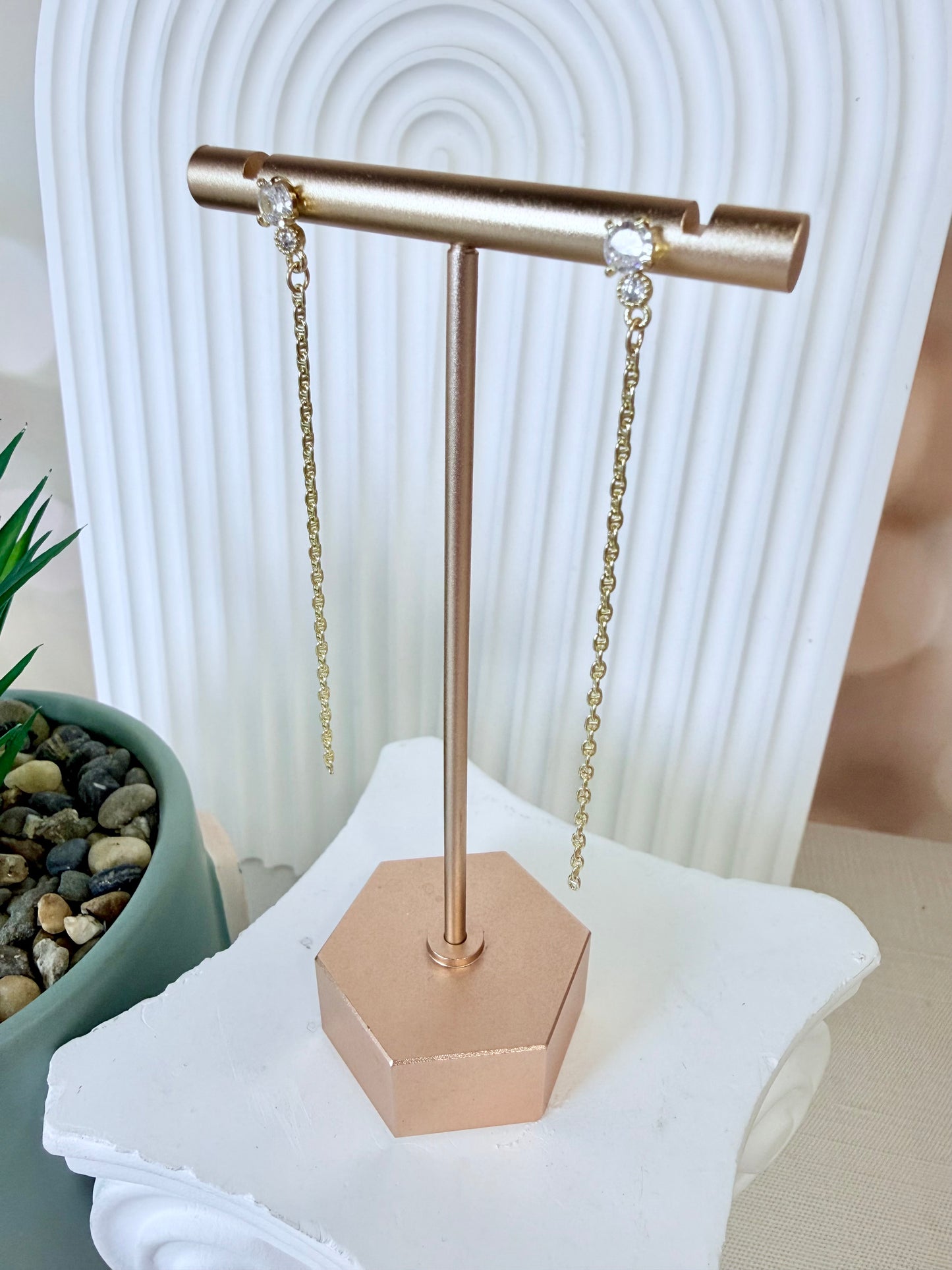 Dainty Chain Drop Earrings