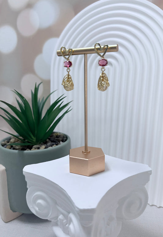 Rose and Pearl Heart