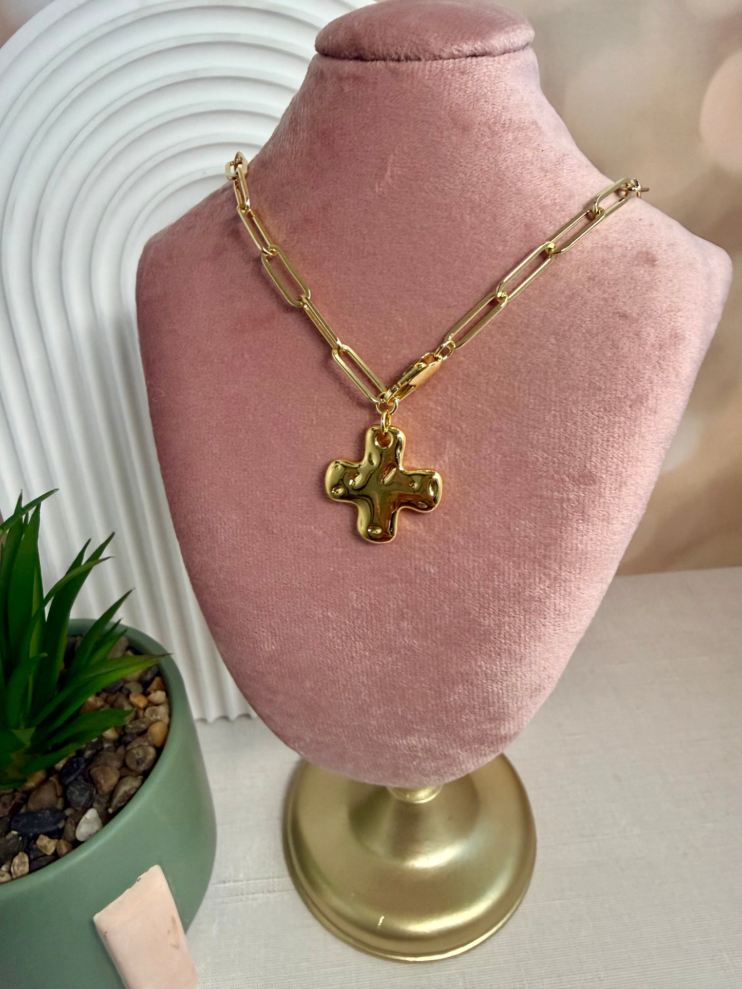 Molten Cross Necklace