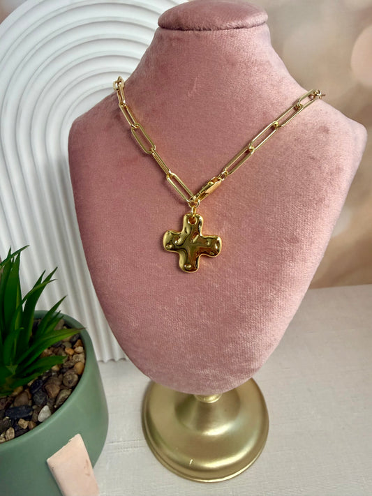 Molten Cross Necklace