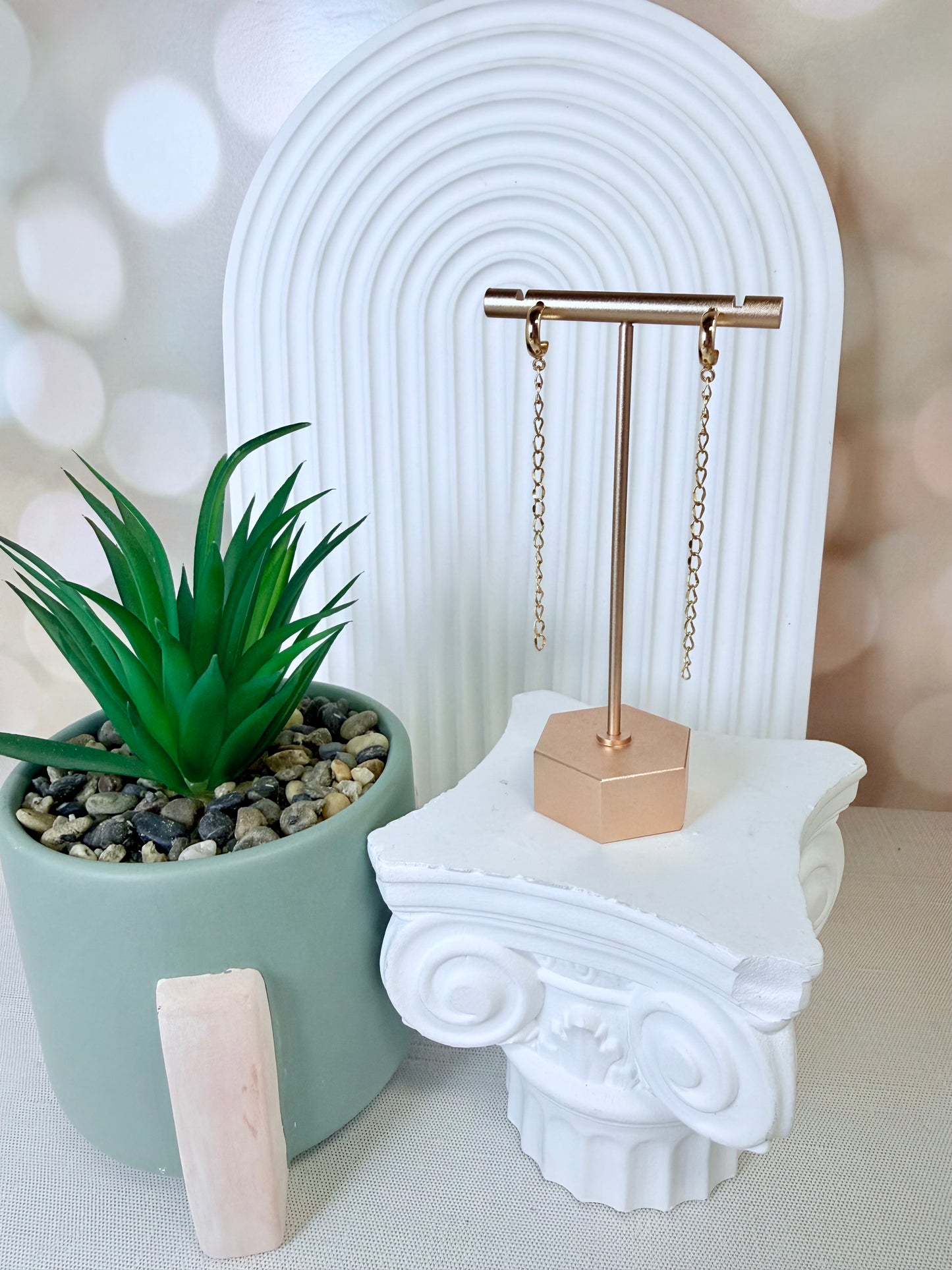 Hoop Dainty Chain Earring