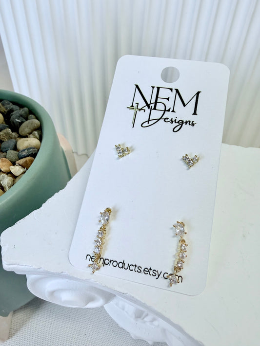Heart Earring Set