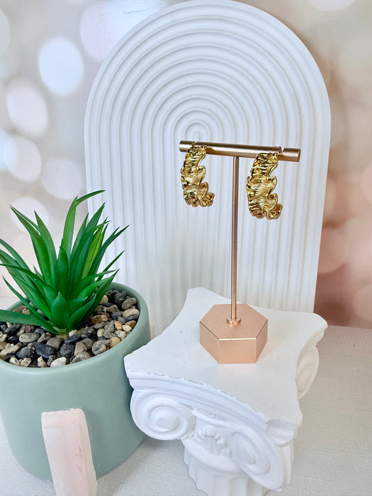Melted Gold Earring