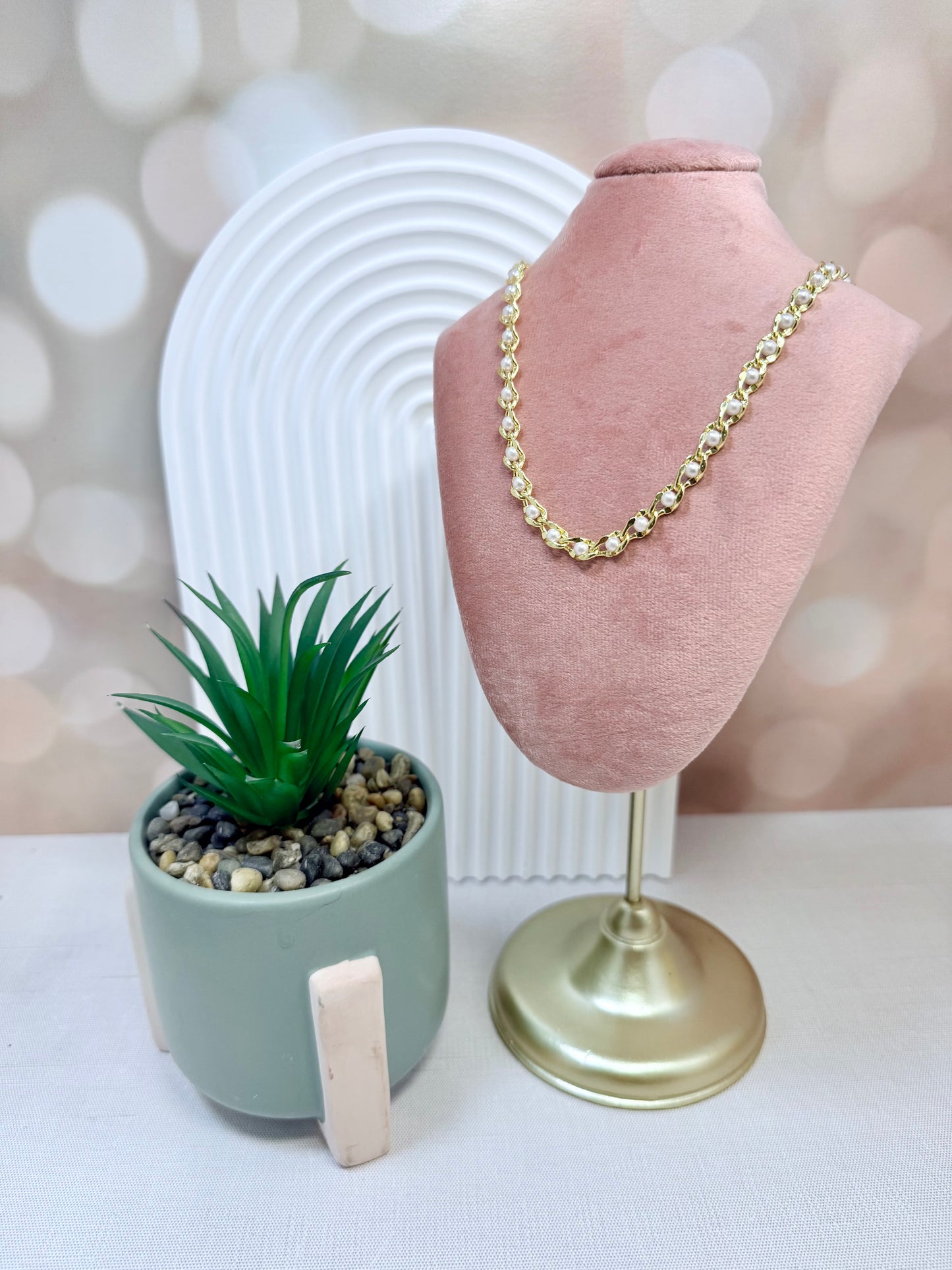 Chunky Gold and Pearl