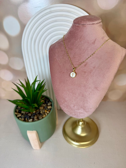 Gold Cross Pearl Necklace