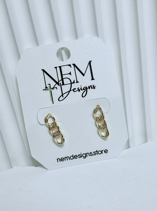Gold Chain Stud