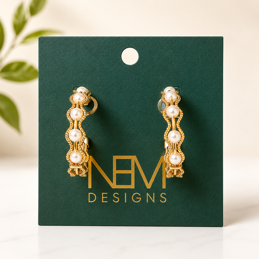 Pearl Hoop Earring