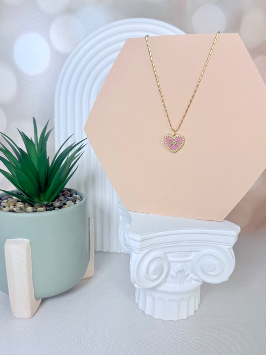 Pink Heart with Bow Detail