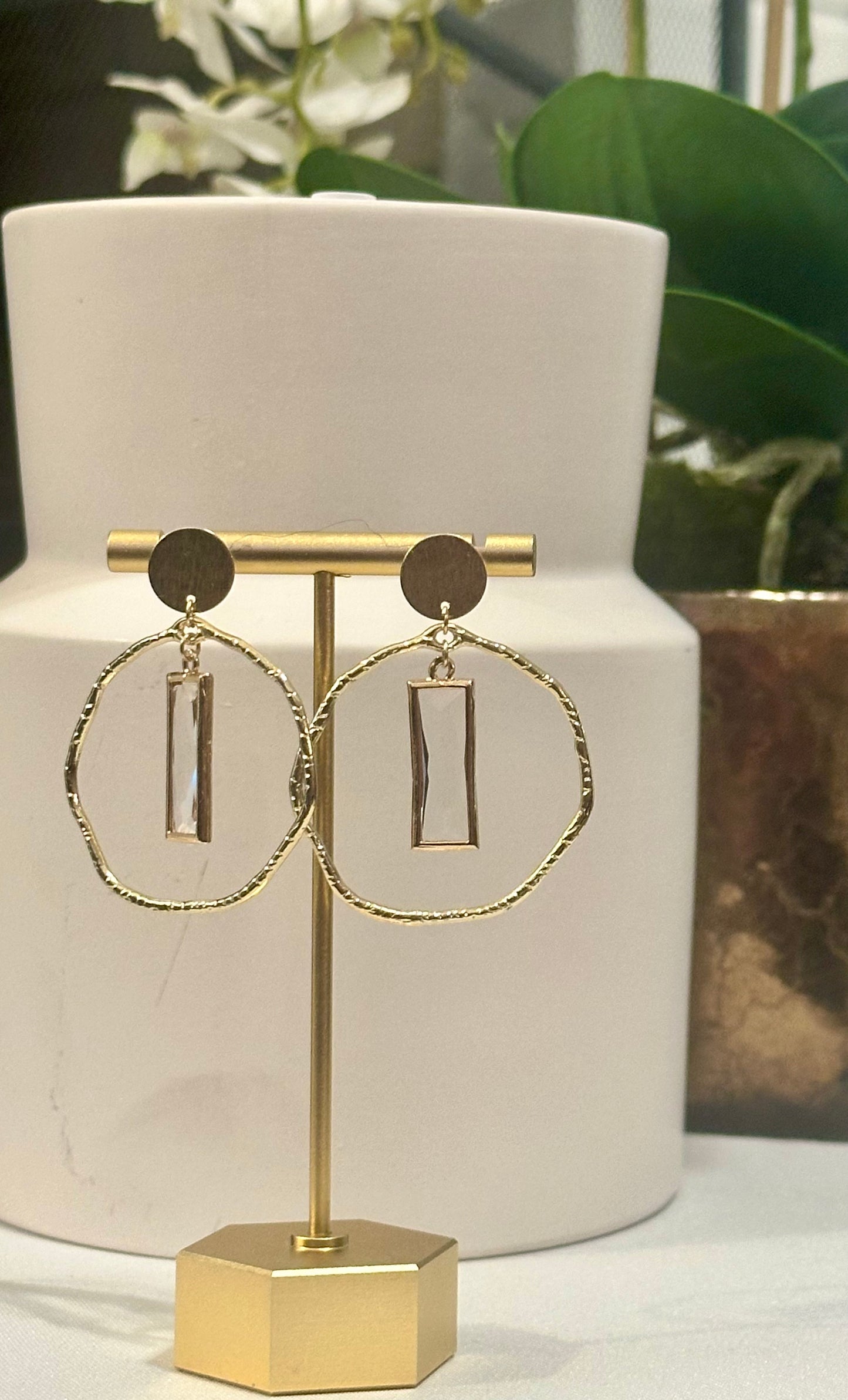 Gold earrings