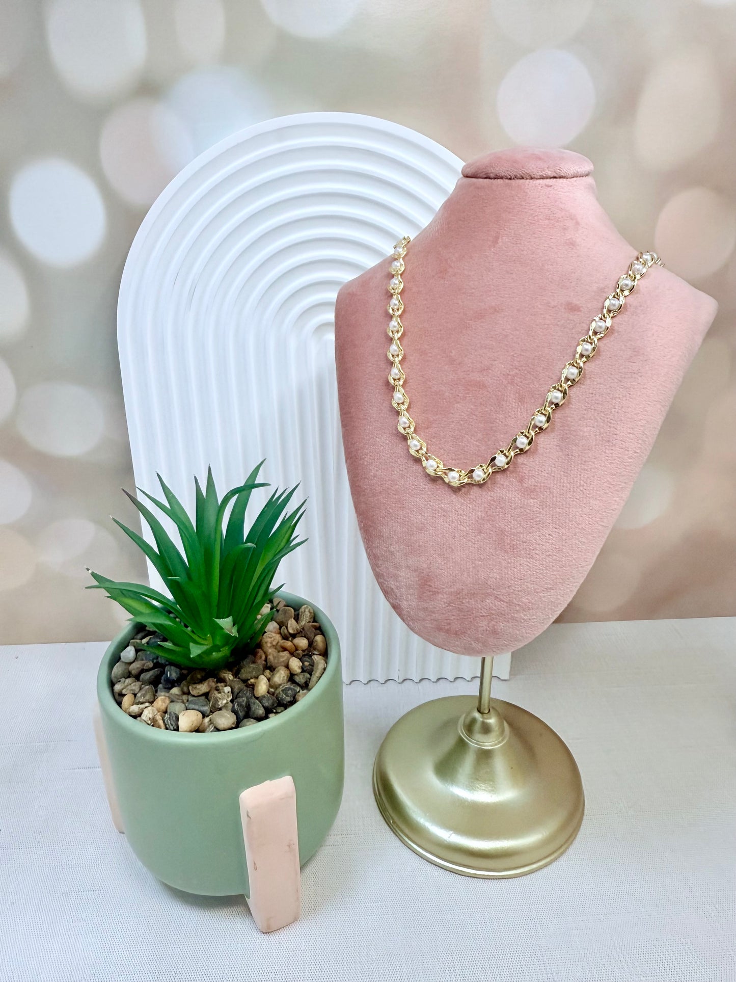 Chunky Gold and Pearl