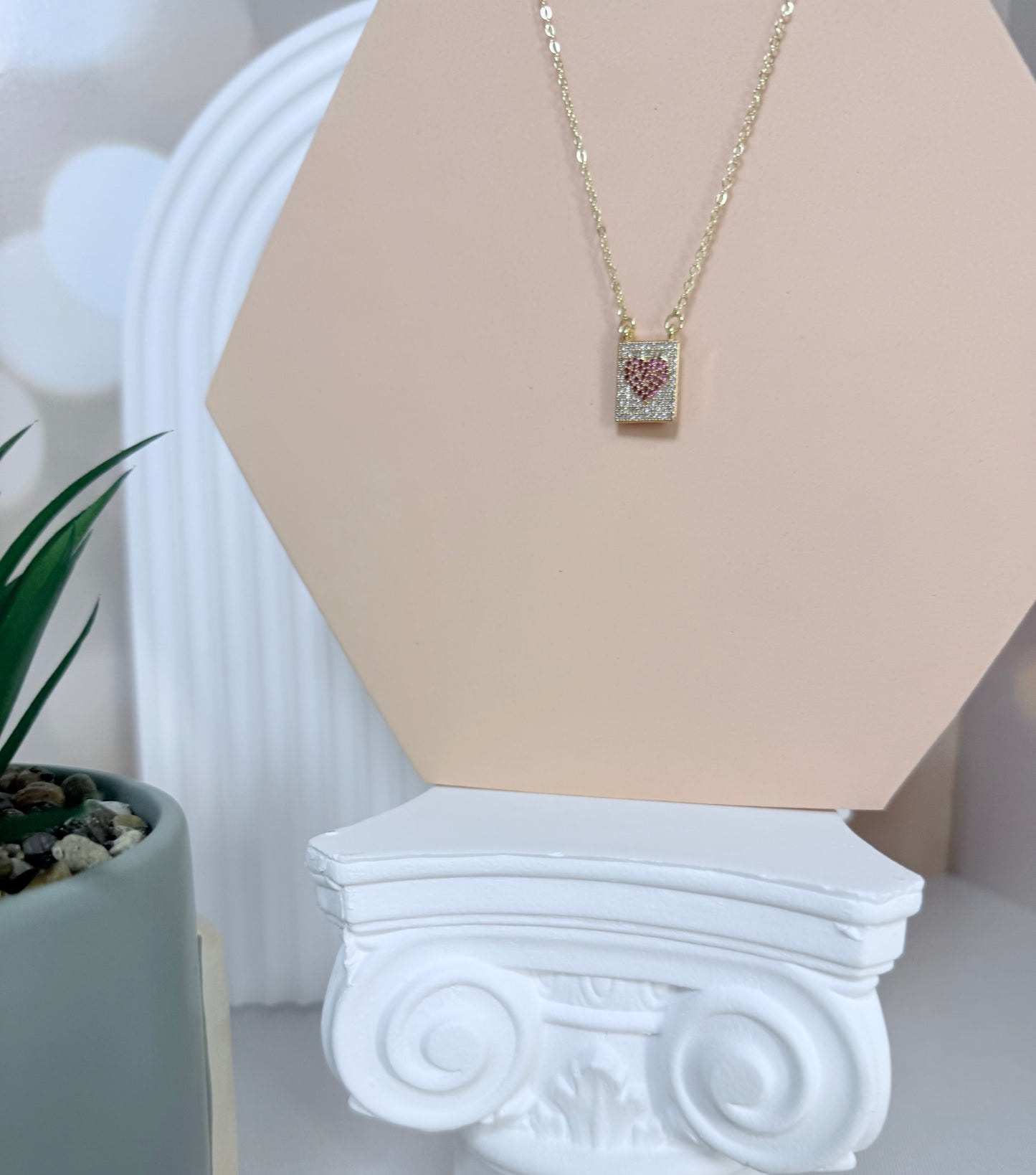 Rectangle Pink Heart