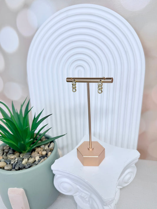 Gold Dainty Chain Earring
