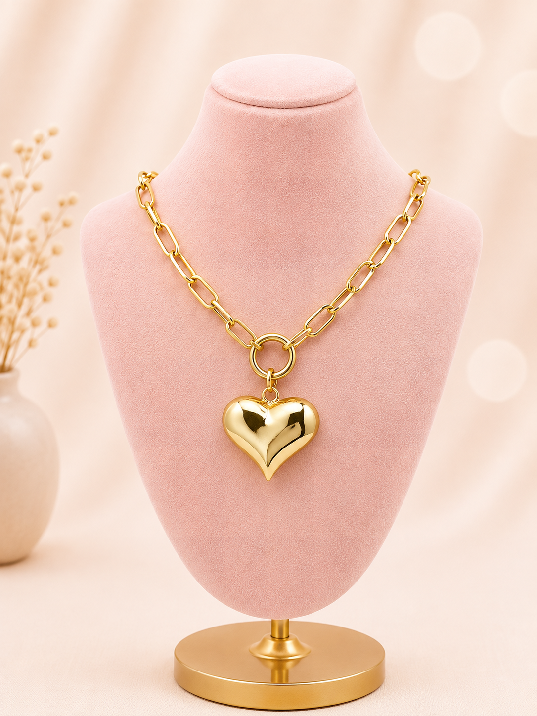 Chunky Bubble Heart Necklace