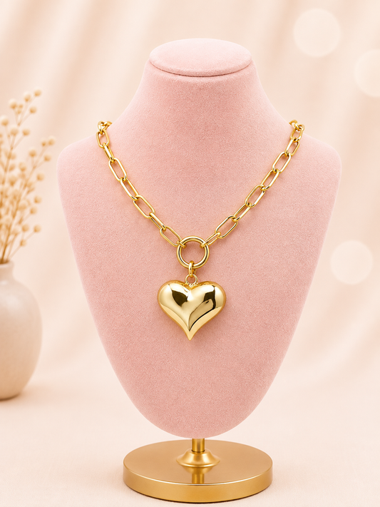 Chunky Bubble Heart Necklace