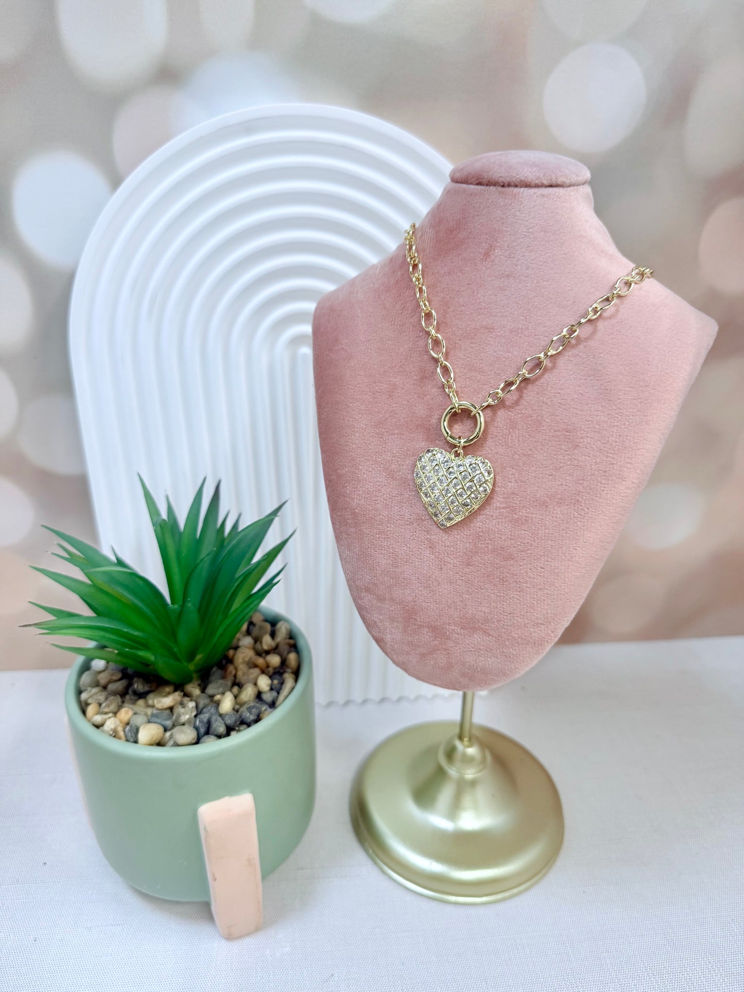 Chunky Gemstone Heart