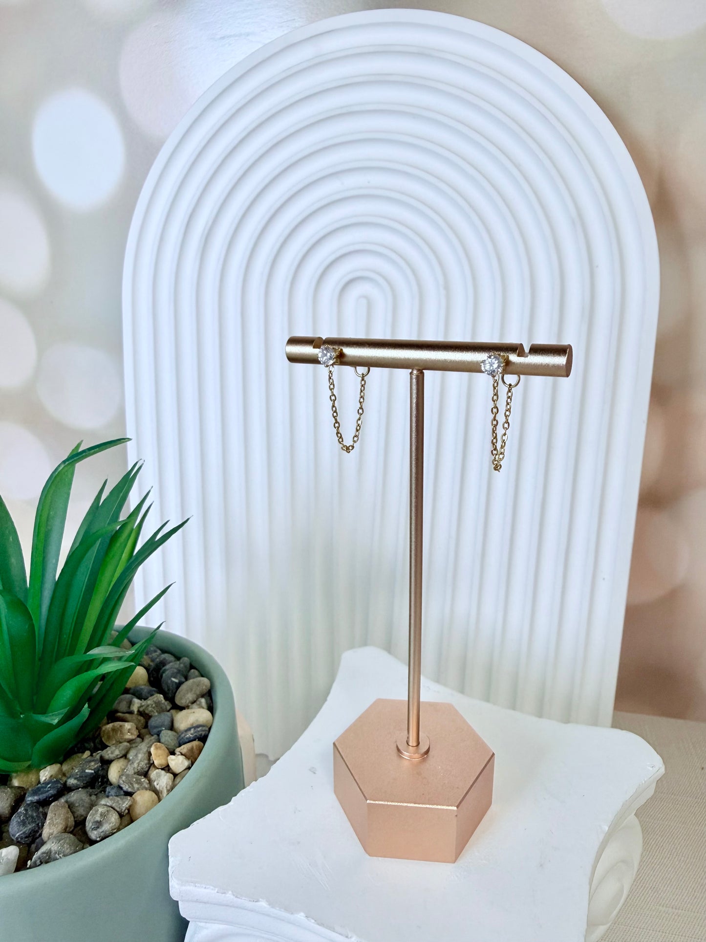 Simple Chain Connector Earring