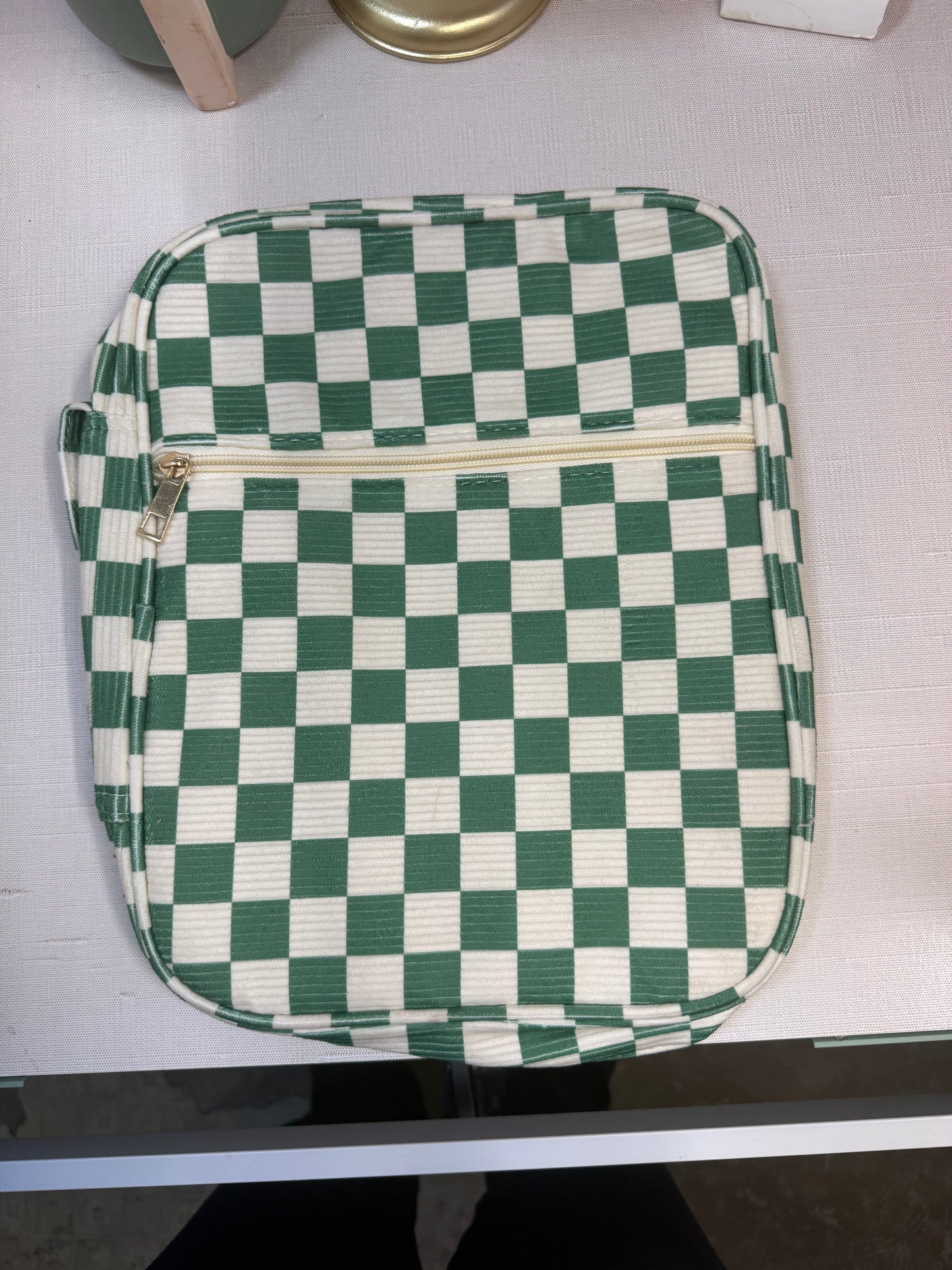 Green Checker Bible Cover