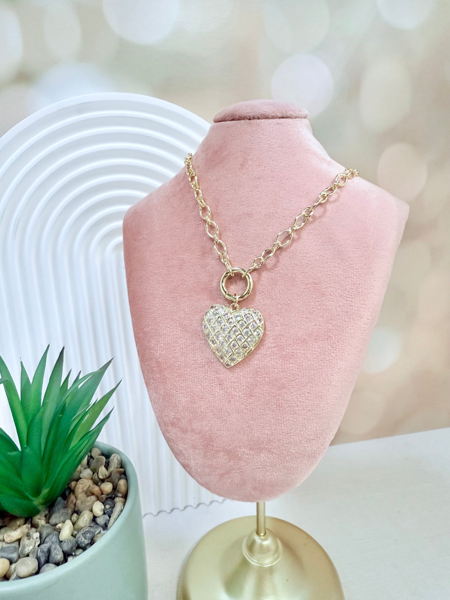 Chunky Gemstone Heart