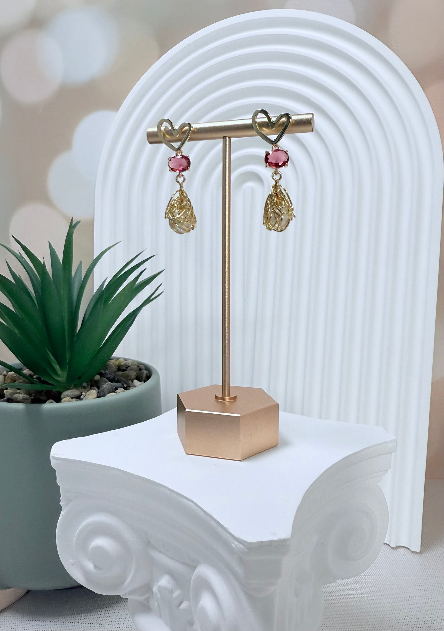 Rose and Pearl Heart