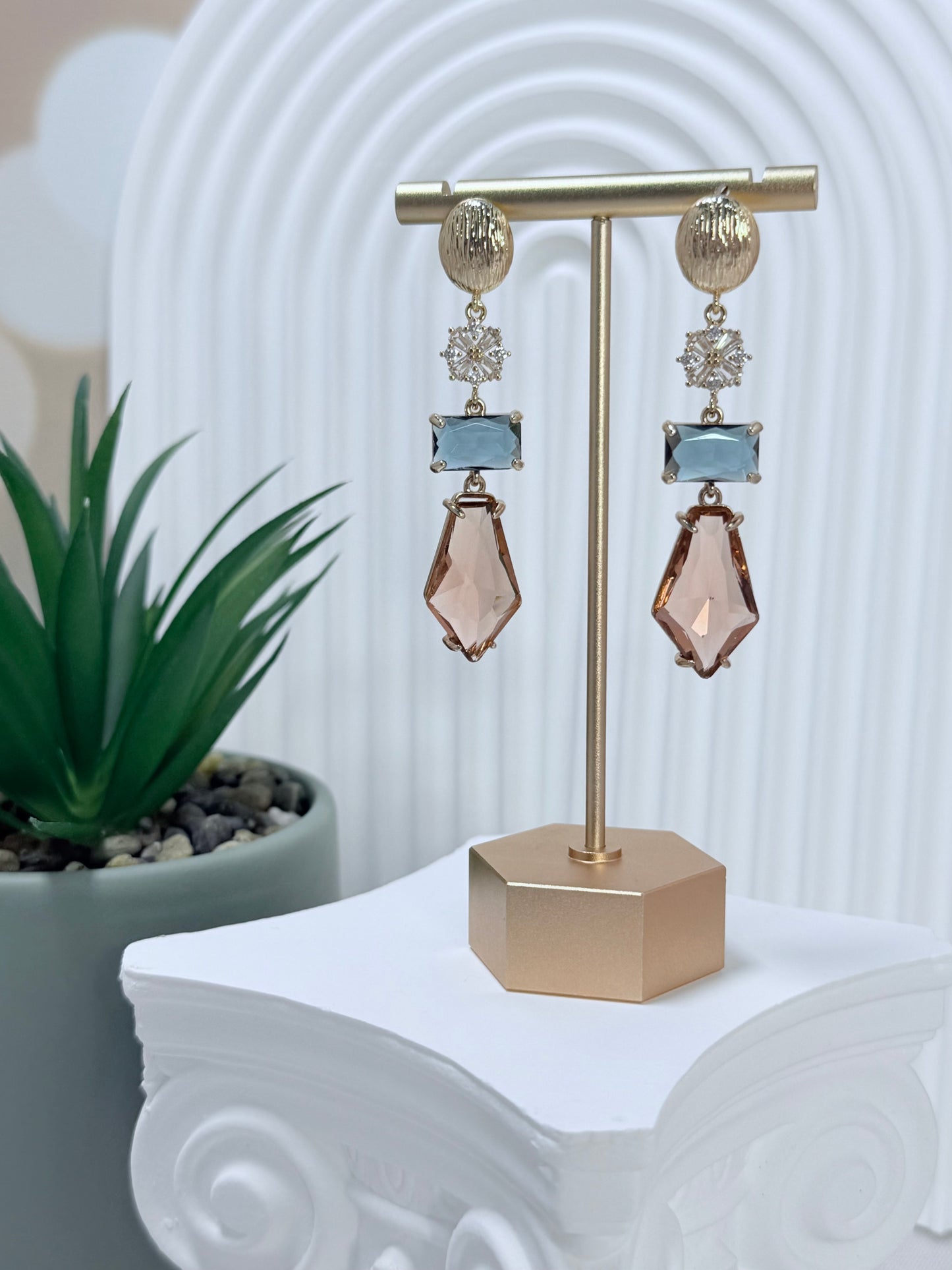 Navy and Rose Gemstone
